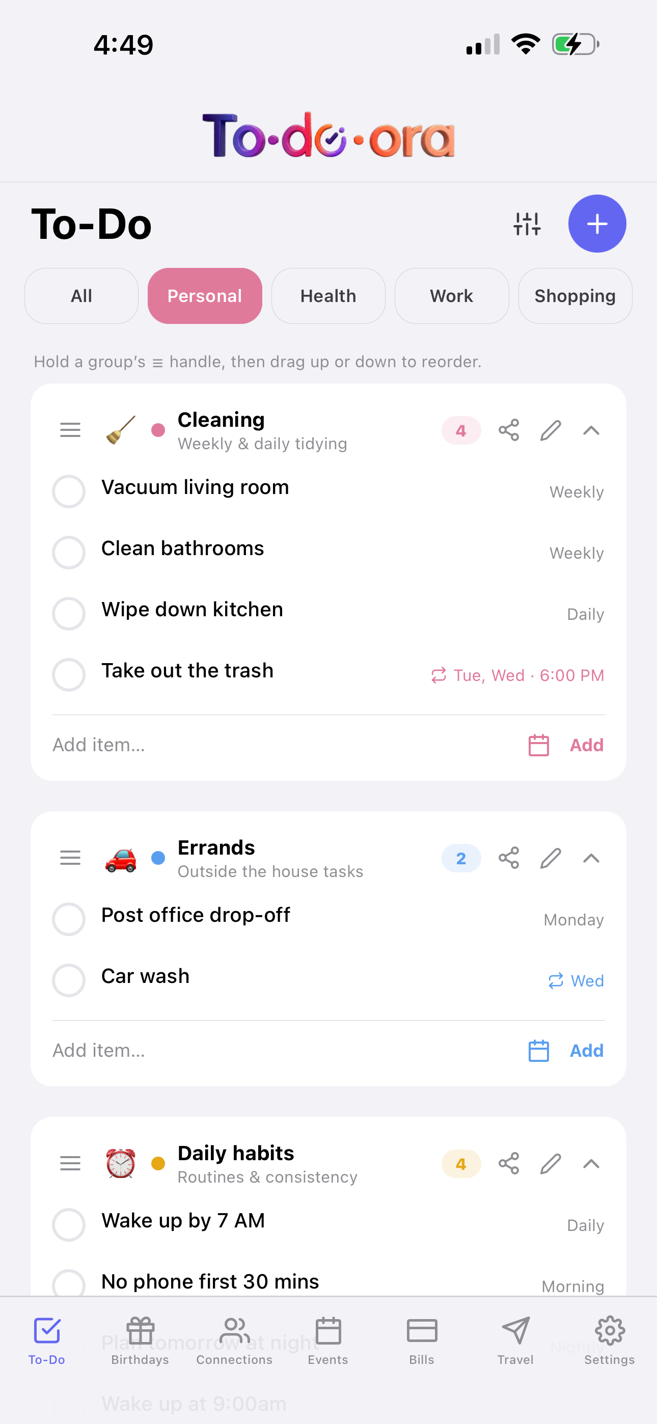To-Do screen